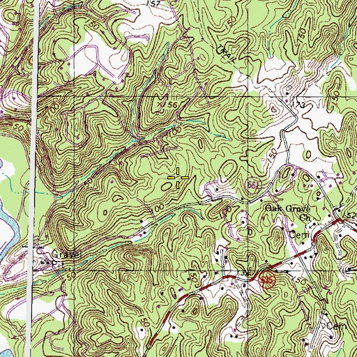 Topographic Map of Saratoga, VA