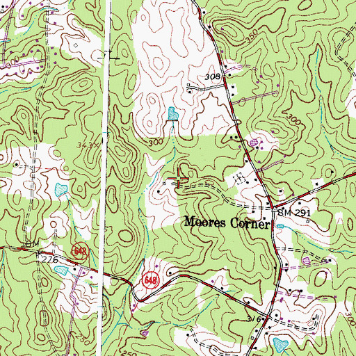 Topographic Map of Shawnee Forest, VA