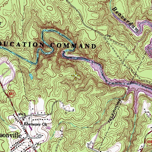 Topographic Map of Smith Lake Estates, VA