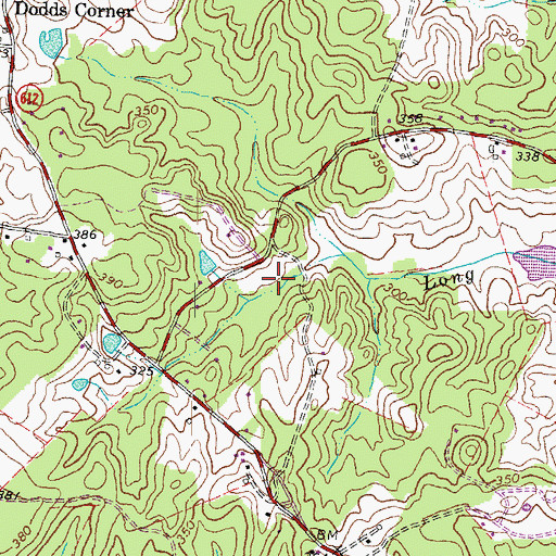 Topographic Map of Stony Hill Estates, VA