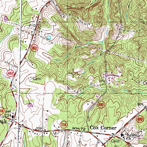 Topographic Map of Sycamore Ridge, VA
