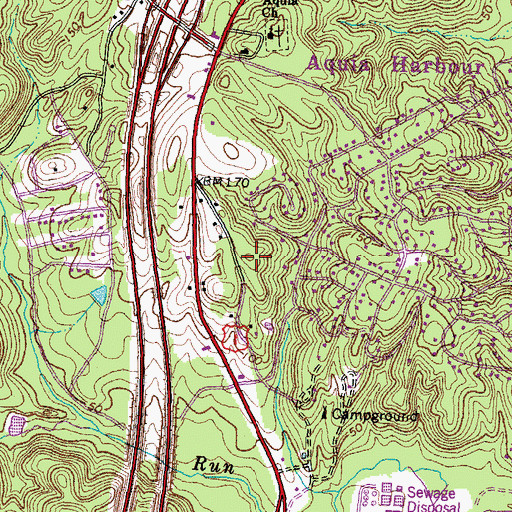 Topographic Map of Vintage Oaks, VA