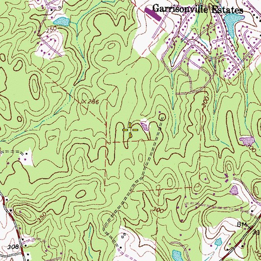 Topographic Map of Vista Woods, VA