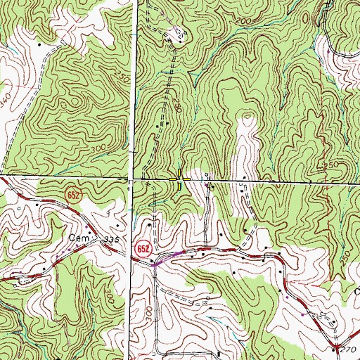 Topographic Map of Wallace Farms, VA
