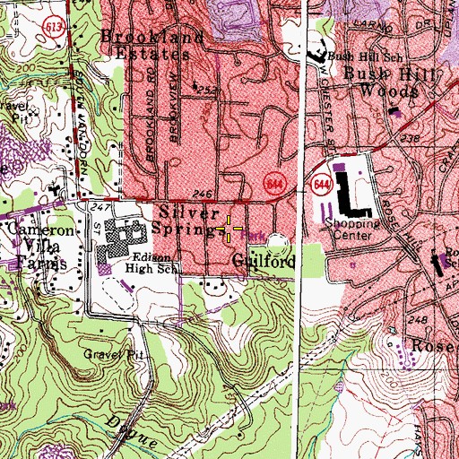 Topographic Map of Christian Center School, VA