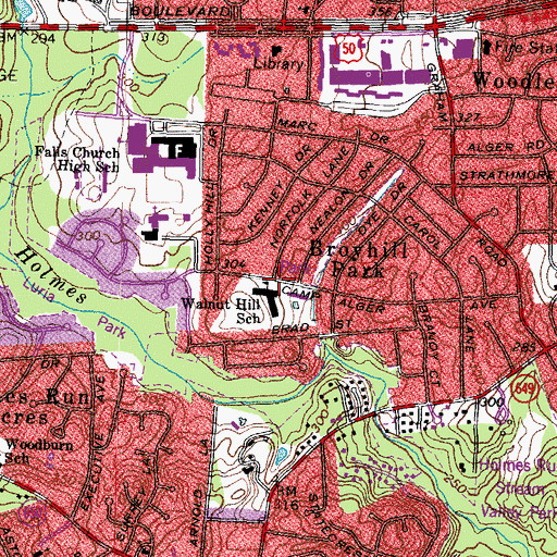 Topographic Map of Community Based Education Center, VA