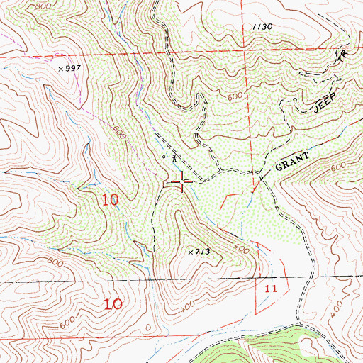 Topographic Map of Miners Gulch, CA