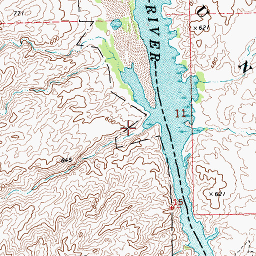 Topographic Map of Mohave Wash, CA