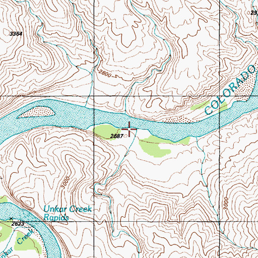 Topographic Map of Cardenas Creek, AZ