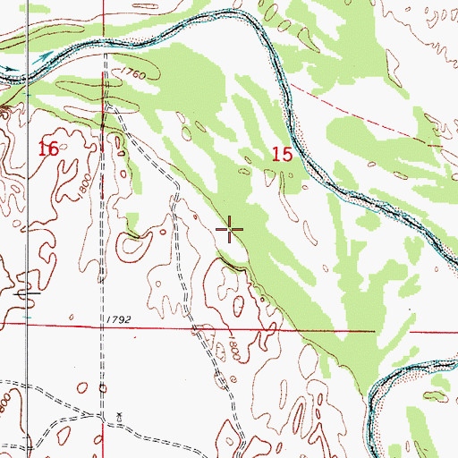 Topographic Map of Osage Spring (historical), OK