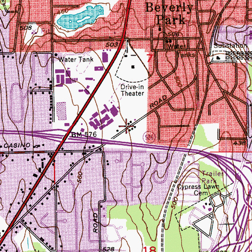 Topographic Map of Cascade View Presbyterian Church, WA