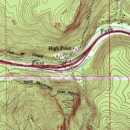 Topographic Map of Interchange 20, WA