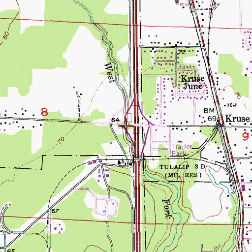 Topographic Map of Interchange 202, WA