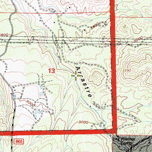 Topographic Map of Moody Canyon, CA