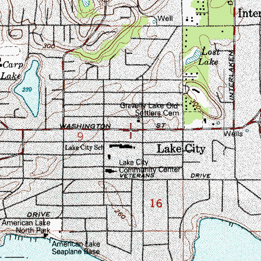 Topographic Map of Living Way Church, WA