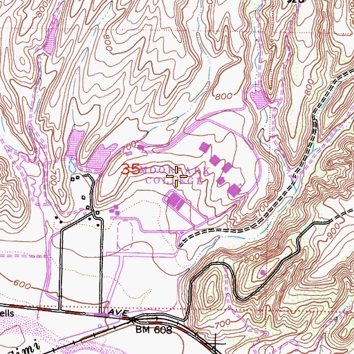 Topographic Map of Moorpark College, CA