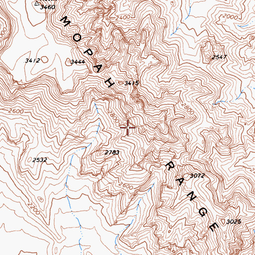 Topographic Map of Mopah Range, CA