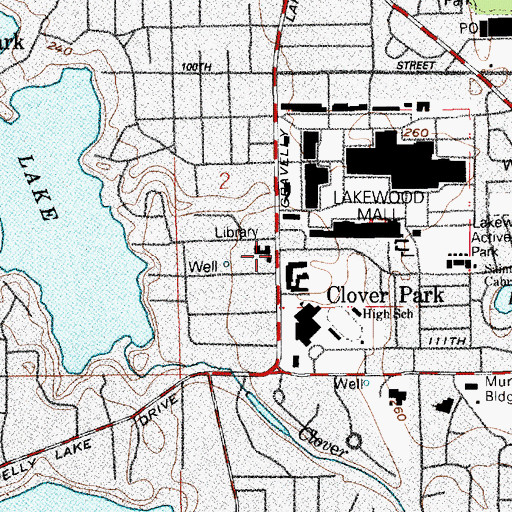 Topographic Map of Saint Marys Episcopal Church, WA
