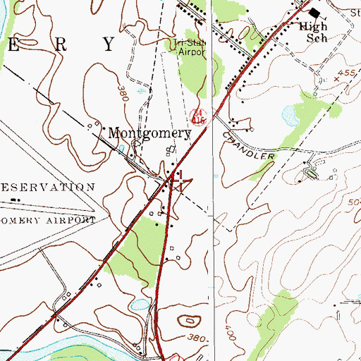 Topographic Map of Germantown Cemetery, NY