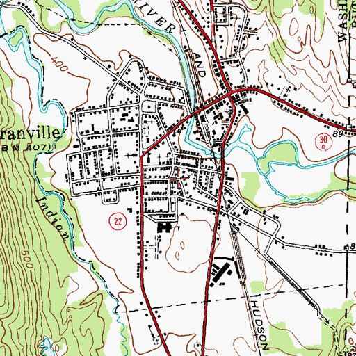Topographic Map of Jerusalem Welsh Congregational Church, NY