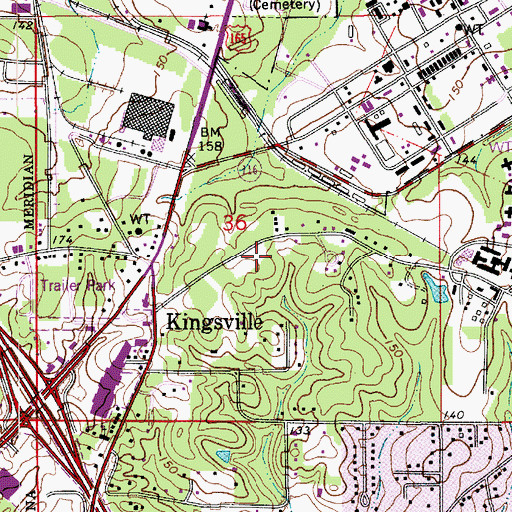 Topographic Map of Pinecrest Supports and Services Center, LA