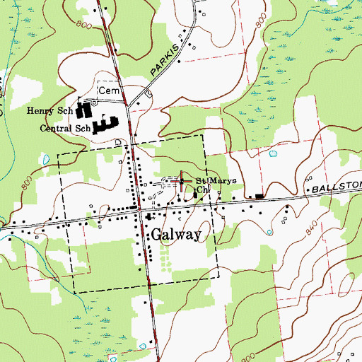 Topographic Map of Regency Estates Trailer Park, NY