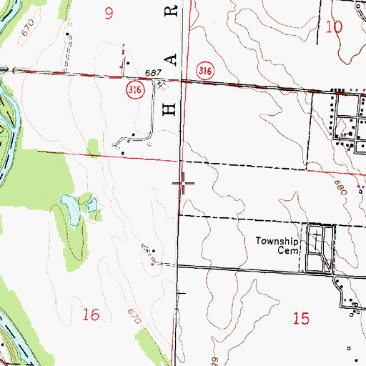 Topographic Map of Scioto Estates, OH