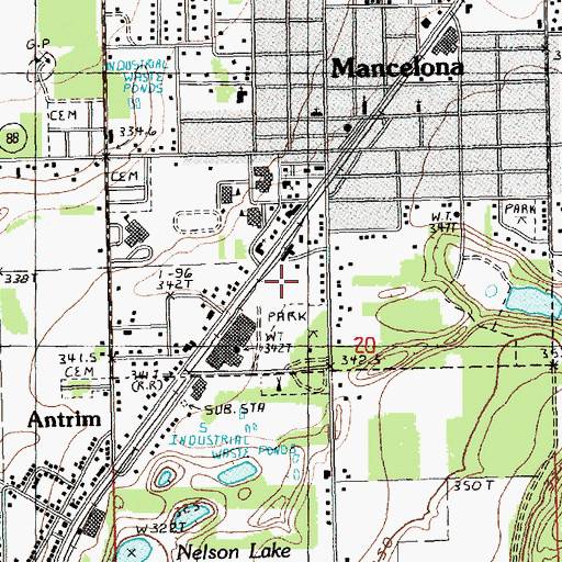 Topographic Map of Palmer Park, MI