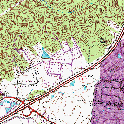 Topographic Map of Commissioner District 22, TN