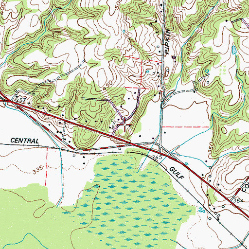 Topographic Map of Commissioner District 3, TN