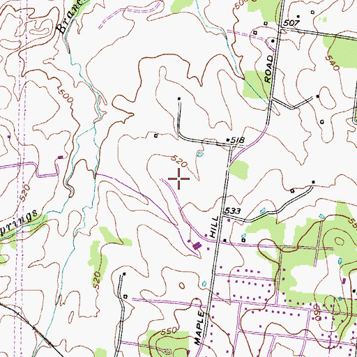 Topographic Map of Commissioner District 17, TN