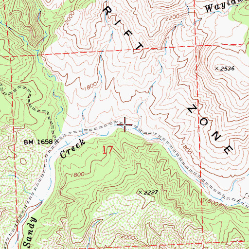 Topographic Map of Nelson Creek, CA