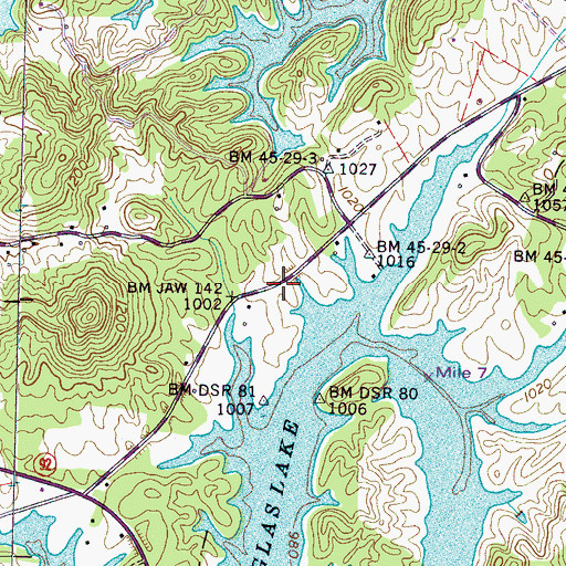 Topographic Map of Commissioner District 8, TN