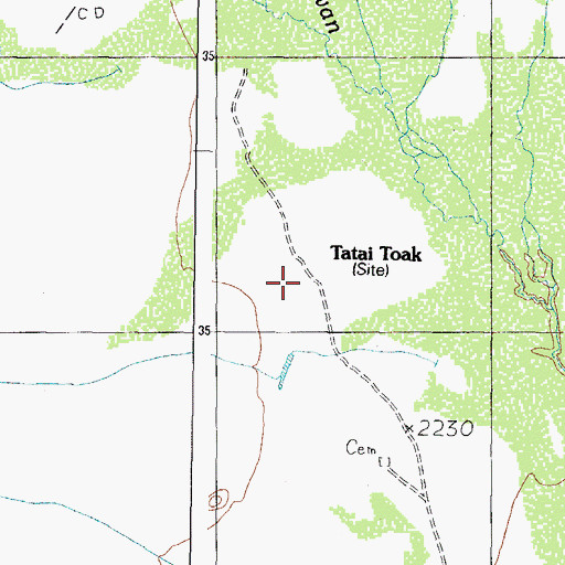 Topographic Map of Tatai Toak, AZ