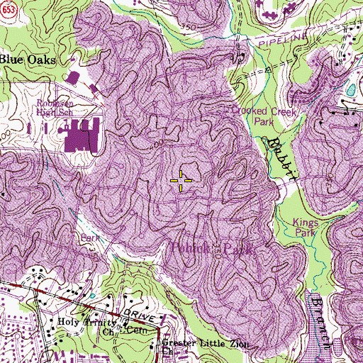 Topographic Map of Laurel Ridge Center School, VA