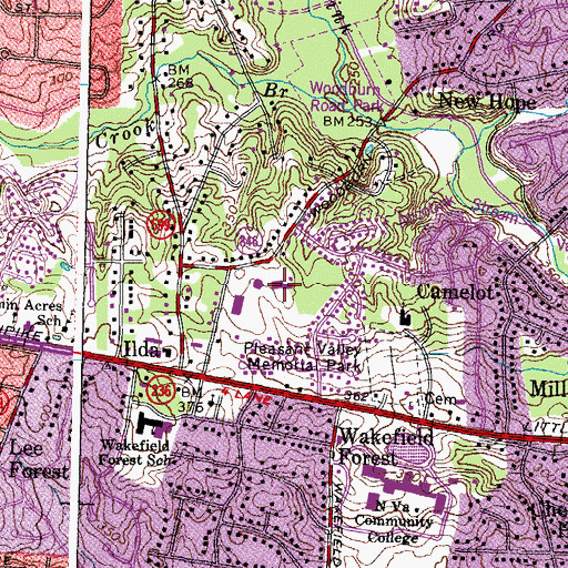 Topographic Map of Saint Ambrose School, VA
