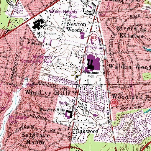 Topographic Map of Brentwood Academy Day School, VA