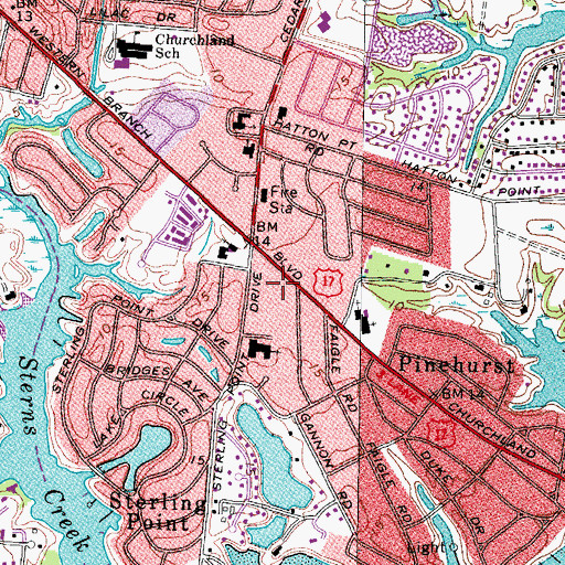 Topographic Map of Montessori Preparatory School, VA