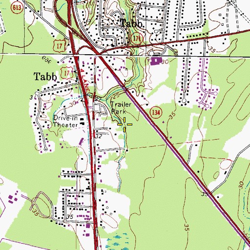 Topographic Map of Living Word Academy, VA