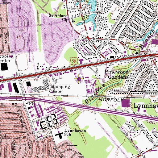 Topographic Map of Open Door Christian Academy, VA