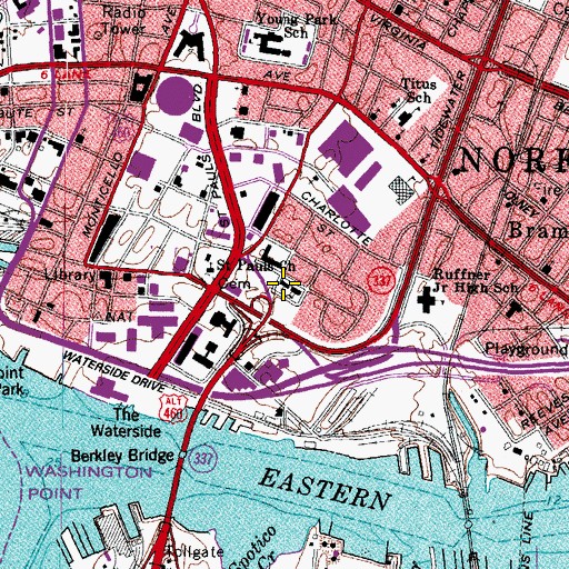 Topographic Map of Saint Mary's Academy, VA
