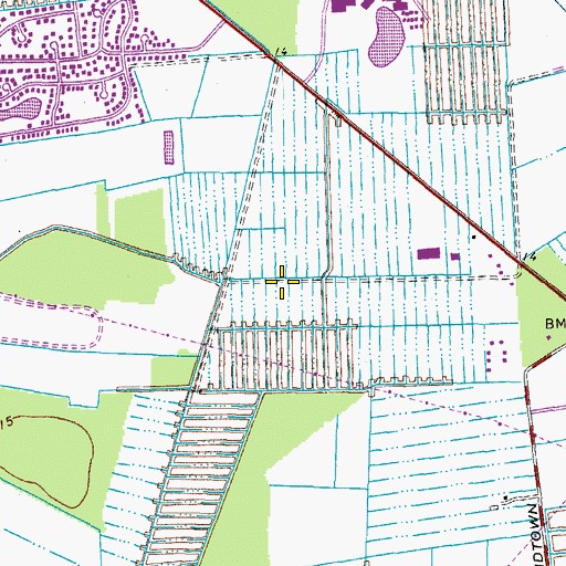 Topographic Map of Landstown Middle School, VA