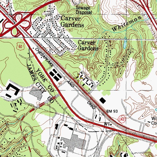 Topographic Map of Holloman Child Development and Education Center, VA