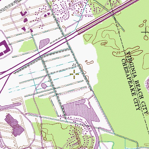 Topographic Map of Greenbrier Intermediate School, VA