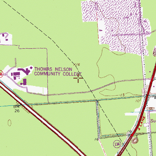 Topographic Map of Point Option Alternative School, VA