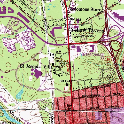 Topographic Map of Dooley School, VA