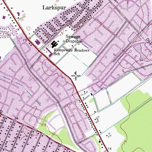 Topographic Map of Kindercare Learning Center, VA