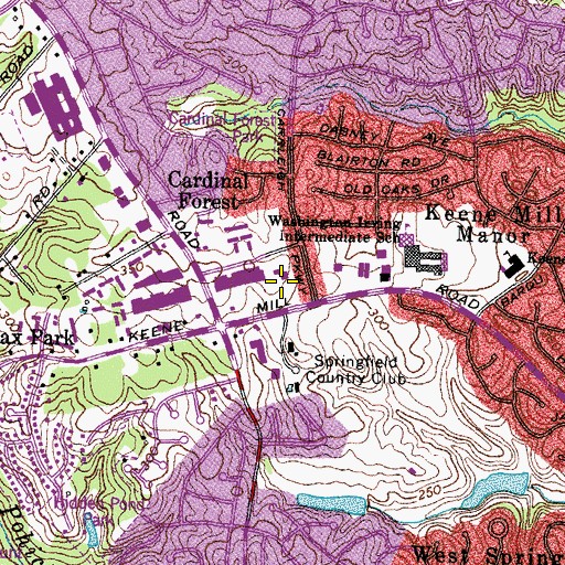 Topographic Map of Prince of Peace Lutheran School, VA