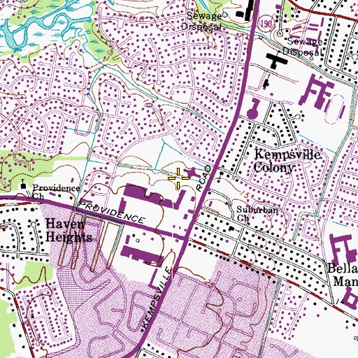 Topographic Map of KPC Day School, VA