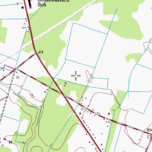 Topographic Map of Hickory High School, VA